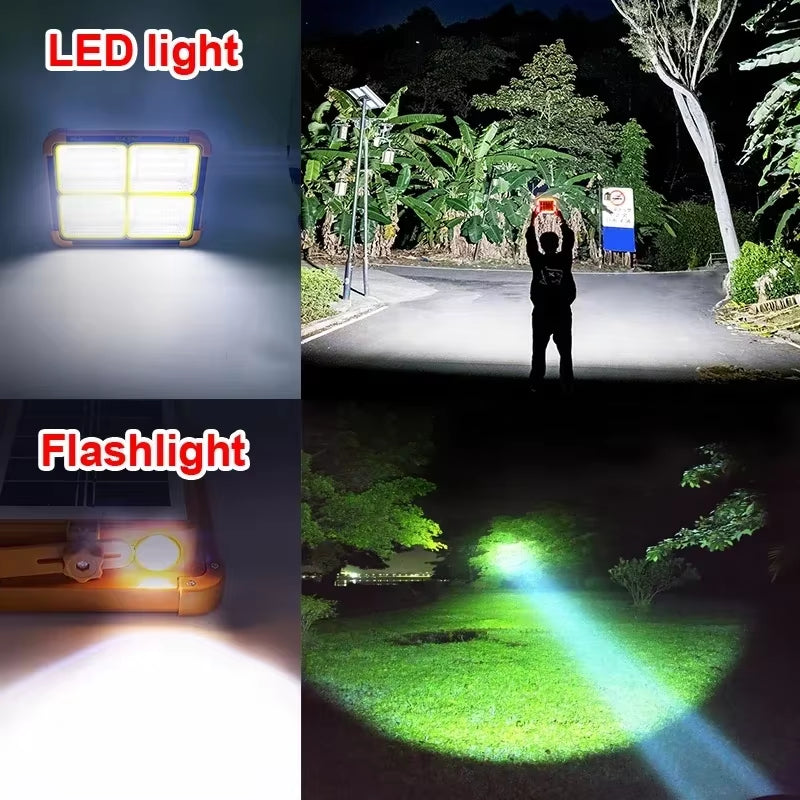 20000Mah Portable Solar Lantern LED Tent Light Rechargeable Lantern Emergency Night Market Light Outdoor Camping Bulb Lamp