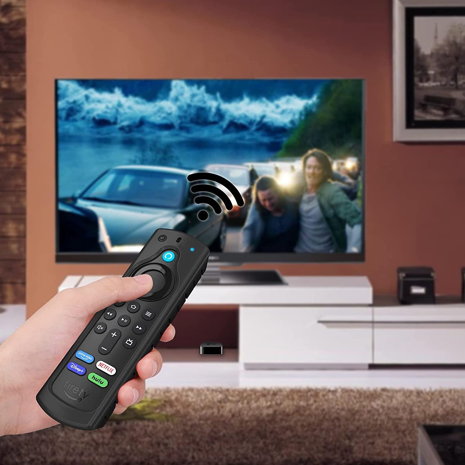 Remote Case for Fire TV Stick HD/4K/4K Max (1St Gen)/Fire TV Stick (3Rd Gen)/Lite - Anti-Slip Shockproof Silicone Cover for Alexa Voice Remote (2Nd & 3Rd Generation), Black