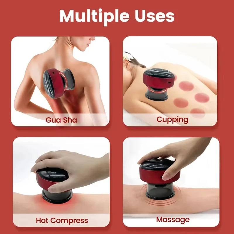 Intelligent Electric Vacuum Digging Device, Body Scraping Massager, Heating Cup, Physical Fatigue Relief