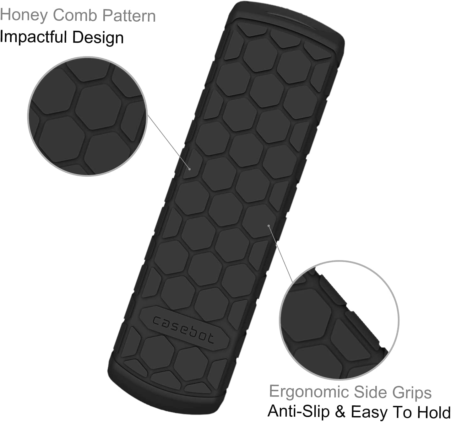 Remote Case for Fire TV Stick HD/4K/4K Max (1St Gen)/Fire TV Stick (3Rd Gen)/Lite - Anti-Slip Shockproof Silicone Cover for Alexa Voice Remote (2Nd & 3Rd Generation), Black