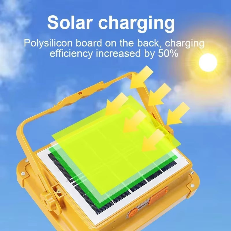20000Mah Portable Solar Lantern LED Tent Light Rechargeable Lantern Emergency Night Market Light Outdoor Camping Bulb Lamp
